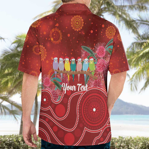 Australia Budgerigar Christmas Personalised Hawaiian Shirt Budgies Hakea Have A Good Chrissie - Aussie Hoodie