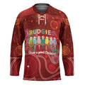 Australia Budgerigar Christmas Personalised Hockey Jersey Budgies Hakea Have A Good Chrissie - Aussie Hoodie