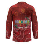 Australia Budgerigar Christmas Personalised Hockey Jersey Budgies Hakea Have A Good Chrissie - Aussie Hoodie