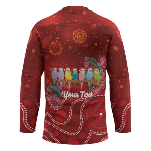 Australia Budgerigar Christmas Personalised Hockey Jersey Budgies Hakea Have A Good Chrissie - Aussie Hoodie