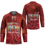Australia Budgerigar Christmas Personalised Hockey Jersey Budgies Hakea Have A Good Chrissie - Aussie Hoodie
