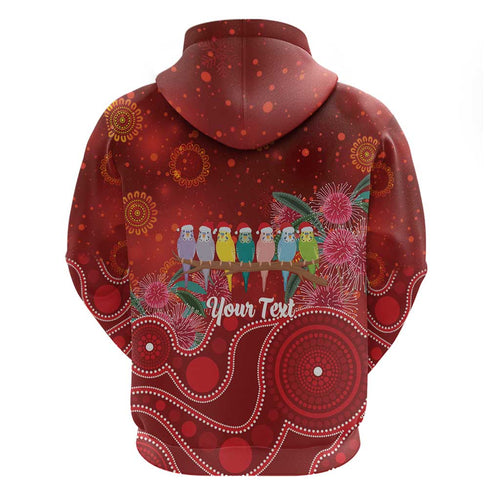 Australia Budgerigar Christmas Personalised Hoodie Budgies Hakea Have A Good Chrissie - Aussie Hoodie