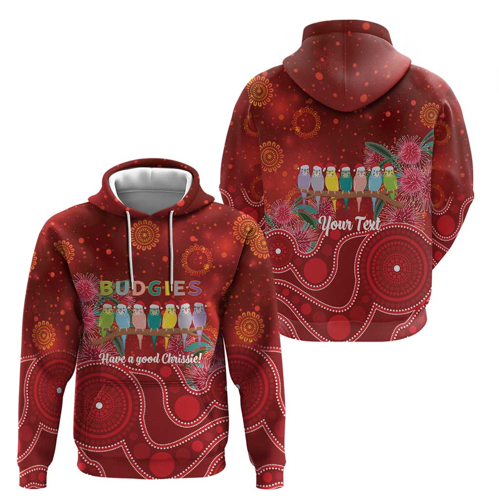 Australia Budgerigar Christmas Personalised Hoodie Budgies Hakea Have A Good Chrissie - Aussie Hoodie