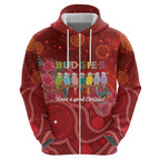 Australia Budgerigar Christmas Personalised Hoodie Budgies Hakea Have A Good Chrissie - Aussie Hoodie