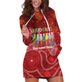 Australia Budgerigar Christmas Personalised Hoodie Dress Budgies Hakea Have A Good Chrissie - Aussie Hoodie