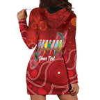Australia Budgerigar Christmas Personalised Hoodie Dress Budgies Hakea Have A Good Chrissie - Aussie Hoodie