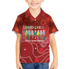 Australia Budgerigar Christmas Personalised Kid Hawaiian Shirt Budgies Hakea Have A Good Chrissie - Aussie Hoodie