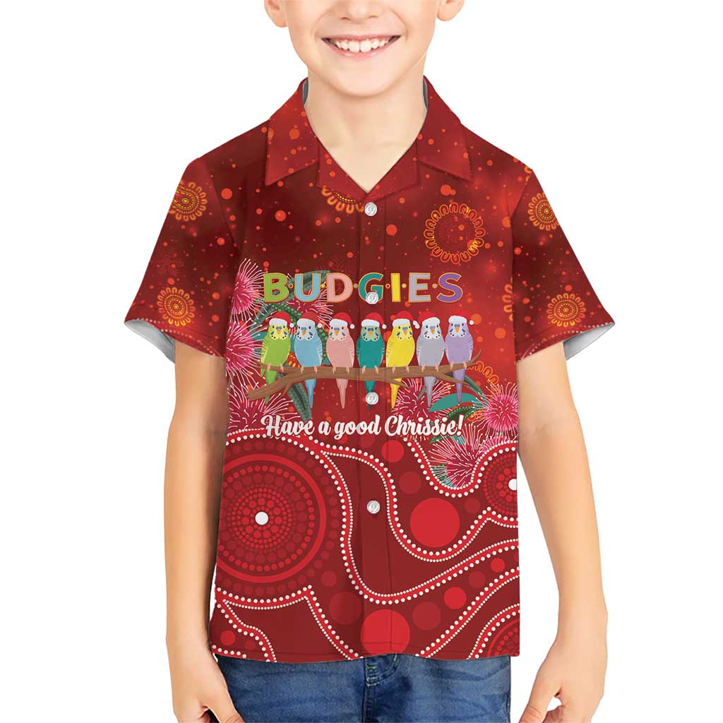 Australia Budgerigar Christmas Personalised Kid Hawaiian Shirt Budgies Hakea Have A Good Chrissie - Aussie Hoodie