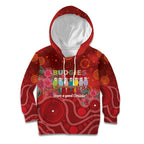 Australia Budgerigar Christmas Personalised Kid Hoodie Budgies Hakea Have A Good Chrissie - Aussie Hoodie