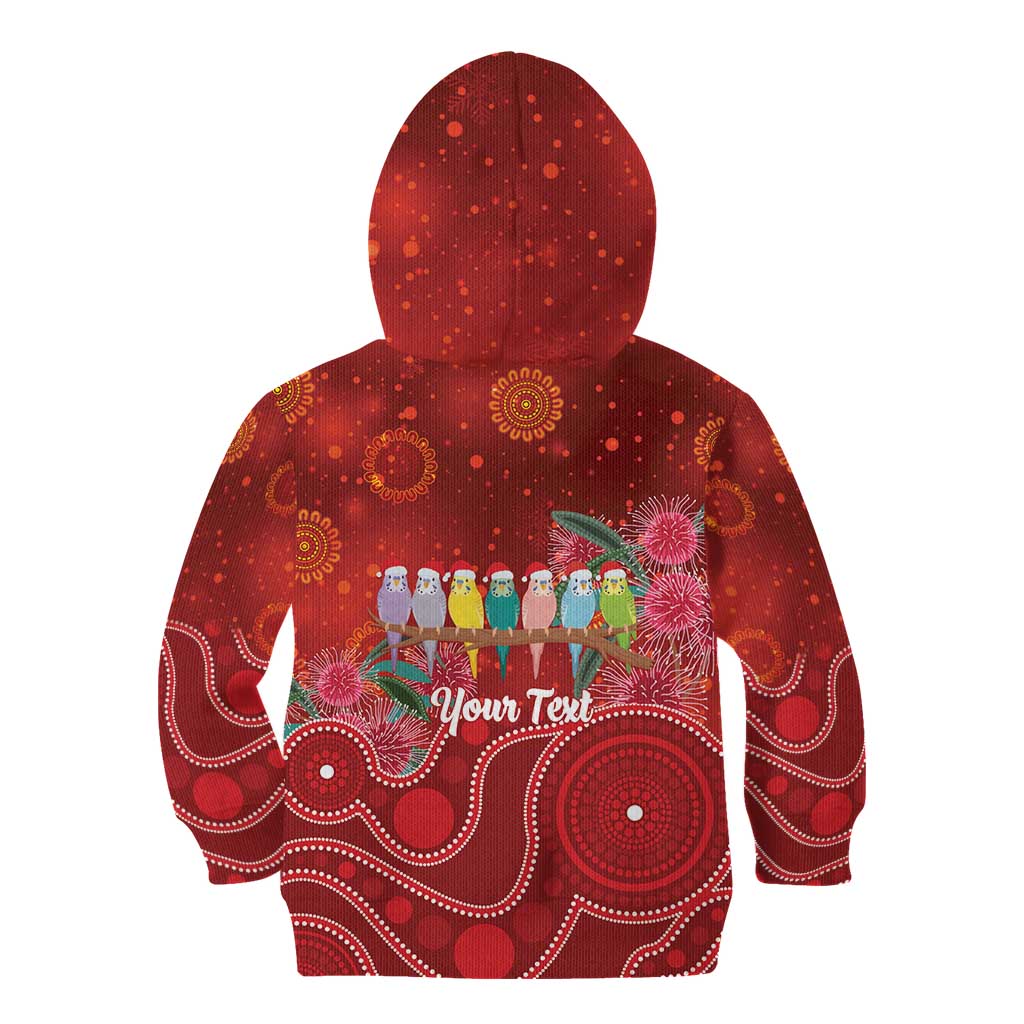 Australia Budgerigar Christmas Personalised Kid Hoodie Budgies Hakea Have A Good Chrissie - Aussie Hoodie