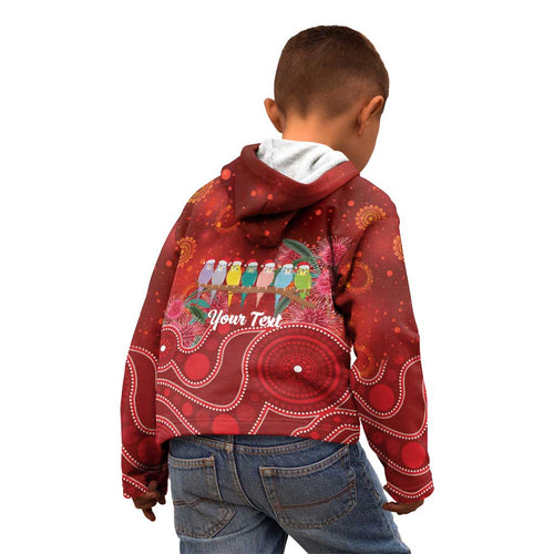 Australia Budgerigar Christmas Personalised Kid Hoodie Budgies Hakea Have A Good Chrissie - Aussie Hoodie