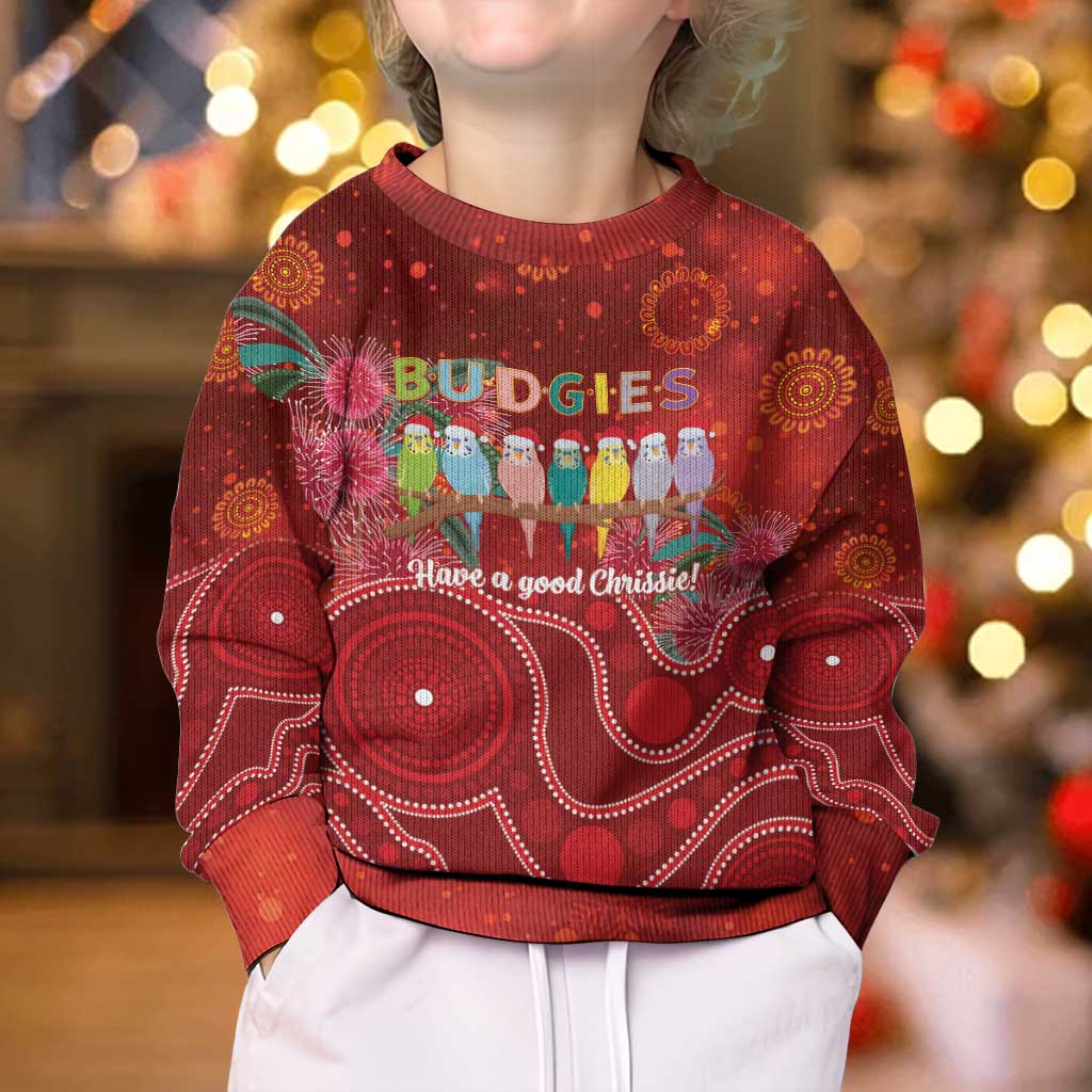 Australia Budgerigar Christmas Personalised Kid Ugly Christmas Sweater Budgies Hakea Have A Good Chrissie - Aussie Hoodie
