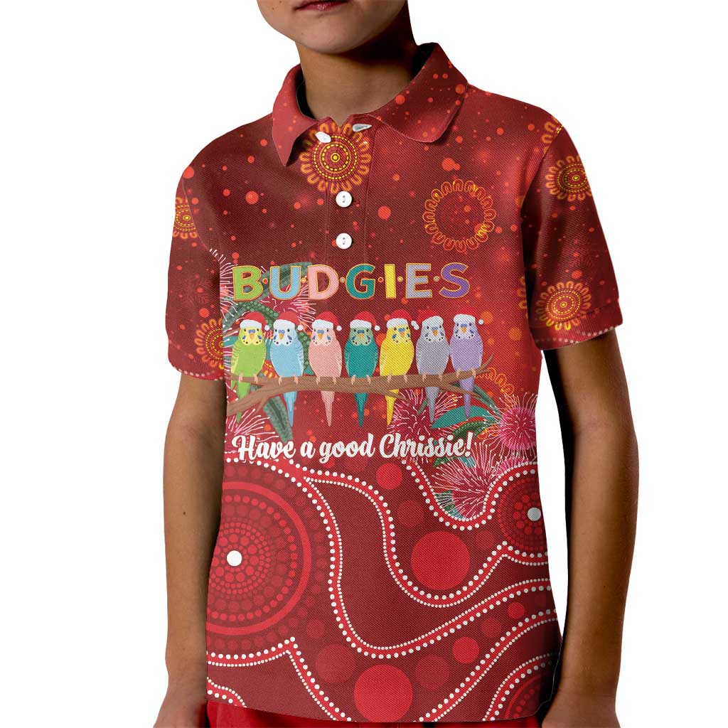 Australia Budgerigar Christmas Personalised Kid Polo Shirt Budgies Hakea Have A Good Chrissie - Aussie Hoodie