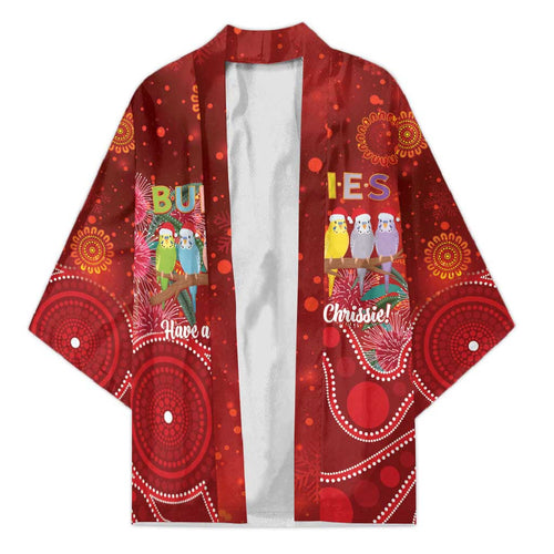 Australia Budgerigar Christmas Personalised Kimono Budgies Hakea Have A Good Chrissie - Aussie Hoodie