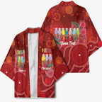 Australia Budgerigar Christmas Personalised Kimono Budgies Hakea Have A Good Chrissie - Aussie Hoodie