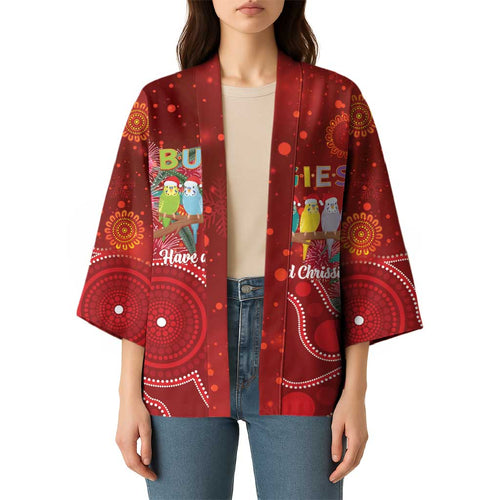 Australia Budgerigar Christmas Personalised Kimono Budgies Hakea Have A Good Chrissie - Aussie Hoodie