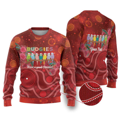 Australia Budgerigar Christmas Personalised Ugly Christmas Sweater Budgies Hakea Have A Good Chrissie - Aussie Hoodie