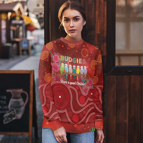 Australia Budgerigar Christmas Personalised Ugly Christmas Sweater Budgies Hakea Have A Good Chrissie - Aussie Hoodie