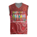 Australia Budgerigar Christmas Personalised Christmas Knitted V-Neck Vest Budgies Hakea Have A Good Chrissie - Aussie Hoodie