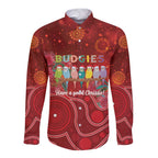 Australia Budgerigar Christmas Personalised Long Sleeve Button Shirt Budgies Hakea Have A Good Chrissie - Aussie Hoodie