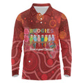 Australia Budgerigar Christmas Personalised Long Sleeve Polo Shirt Budgies Hakea Have A Good Chrissie - Aussie Hoodie