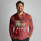 Australia Budgerigar Christmas Personalised Long Sleeve Polo Shirt Budgies Hakea Have A Good Chrissie - Aussie Hoodie