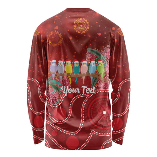 Australia Budgerigar Christmas Personalised Long Sleeve Shirt Budgies Hakea Have A Good Chrissie - Aussie Hoodie