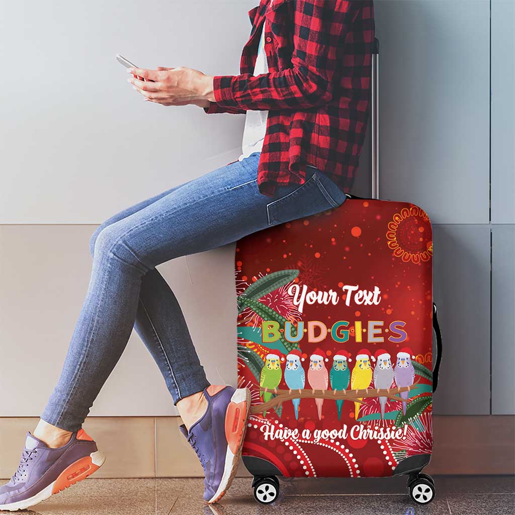 Australia Budgerigar Christmas Personalised Luggage Cover Budgies Hakea Have A Good Chrissie - Aussie Hoodie