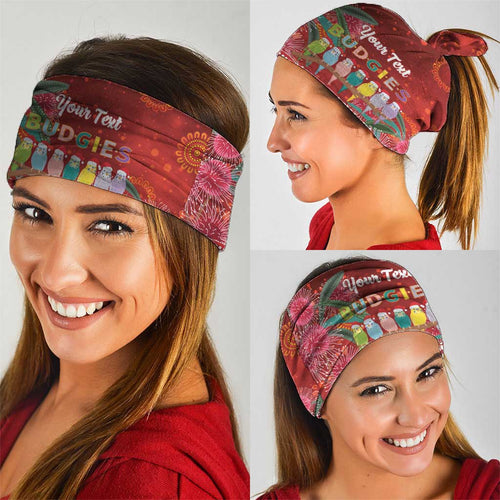 Australia Budgerigar Christmas Personalised Neck Gaiter Budgies Hakea Have A Good Chrissie - Aussie Hoodie