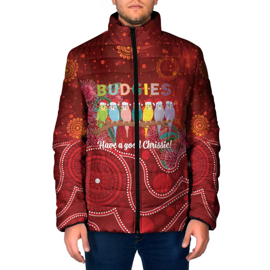 Australia Budgerigar Christmas Personalised Padded Jacket Budgies Hakea Have A Good Chrissie - Aussie Hoodie