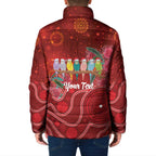 Australia Budgerigar Christmas Personalised Padded Jacket Budgies Hakea Have A Good Chrissie - Aussie Hoodie