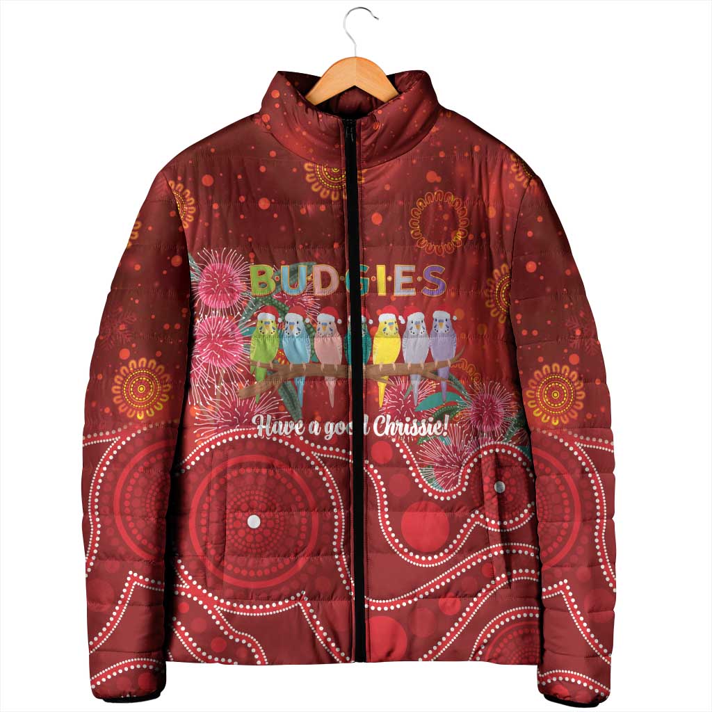 Australia Budgerigar Christmas Personalised Padded Jacket Budgies Hakea Have A Good Chrissie - Aussie Hoodie