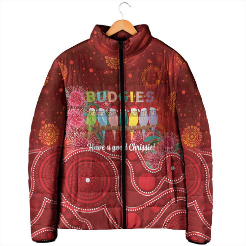 Australia Budgerigar Christmas Personalised Padded Jacket Budgies Hakea Have A Good Chrissie - Aussie Hoodie