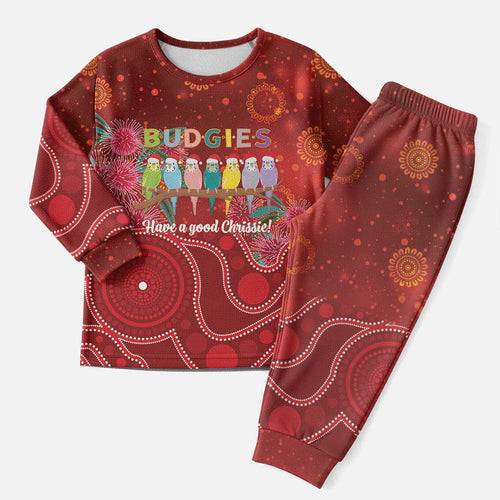 Australia Budgerigar Christmas Personalised Christmas Pajama Set Budgies Hakea Have A Good Chrissie - Aussie Hoodie