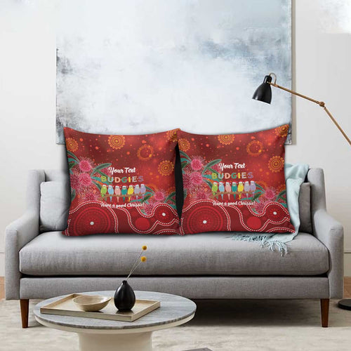 Australia Budgerigar Christmas Personalised Pillow Cover Budgies Hakea Have A Good Chrissie - Aussie Hoodie
