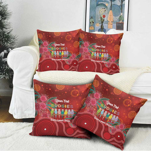 Australia Budgerigar Christmas Personalised Pillow Cover Budgies Hakea Have A Good Chrissie - Aussie Hoodie