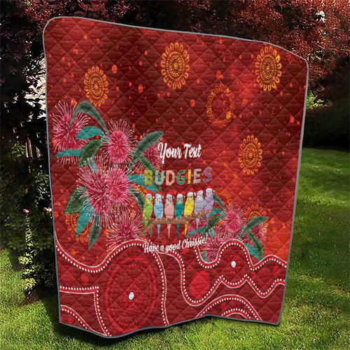 Australia Budgerigar Christmas Personalised Quilt Budgies Hakea Have A Good Chrissie - Aussie Hoodie