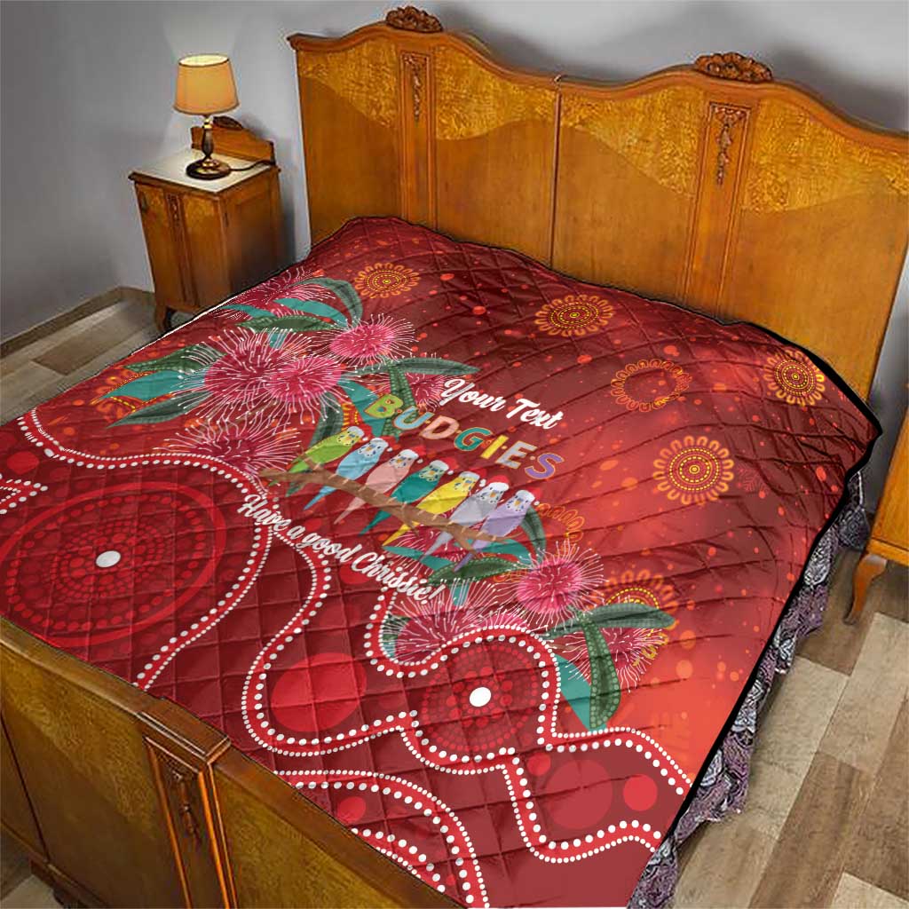 Australia Budgerigar Christmas Personalised Quilt Budgies Hakea Have A Good Chrissie - Aussie Hoodie