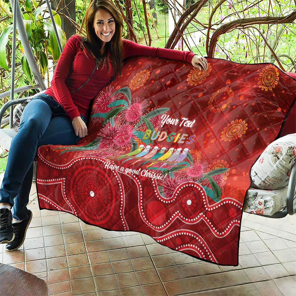 Australia Budgerigar Christmas Personalised Quilt Budgies Hakea Have A Good Chrissie - Aussie Hoodie