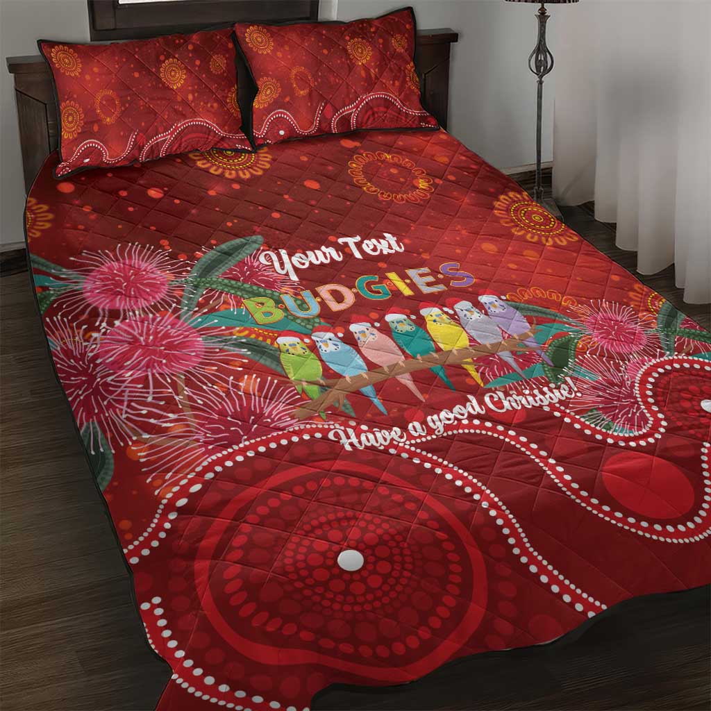 Australia Budgerigar Christmas Personalised Quilt Bed Set Budgies Hakea Have A Good Chrissie - Aussie Hoodie