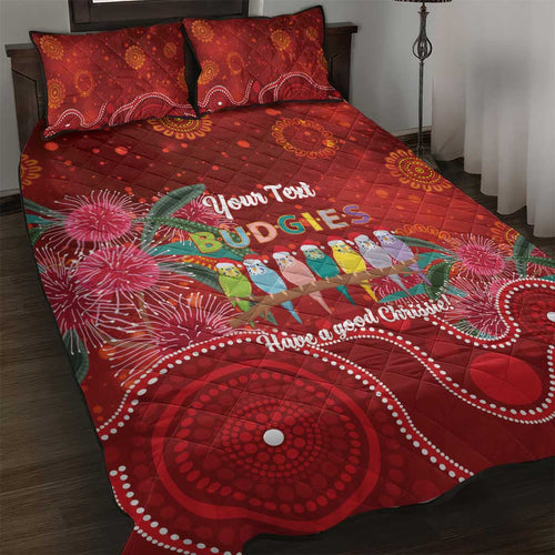 Australia Budgerigar Christmas Personalised Quilt Bed Set Budgies Hakea Have A Good Chrissie - Aussie Hoodie