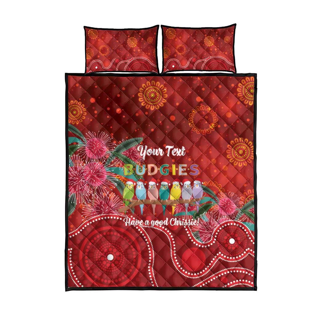 Australia Budgerigar Christmas Personalised Quilt Bed Set Budgies Hakea Have A Good Chrissie - Aussie Hoodie