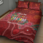Australia Budgerigar Christmas Personalised Quilt Bed Set Budgies Hakea Have A Good Chrissie - Aussie Hoodie