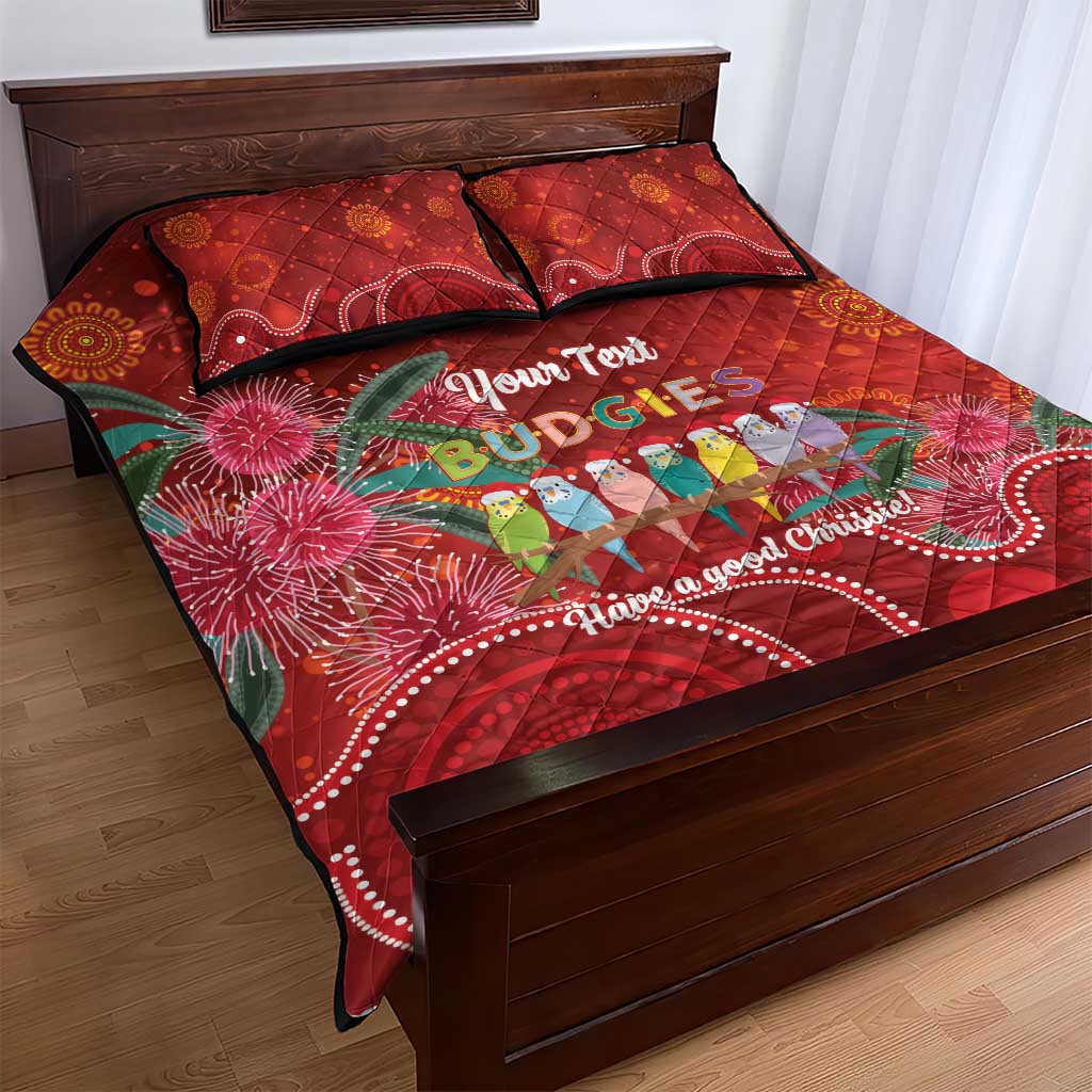 Australia Budgerigar Christmas Personalised Quilt Bed Set Budgies Hakea Have A Good Chrissie - Aussie Hoodie