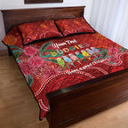 Australia Budgerigar Christmas Personalised Quilt Bed Set Budgies Hakea Have A Good Chrissie - Aussie Hoodie