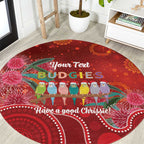 Australia Budgerigar Christmas Personalised Round Carpet Budgies Hakea Have A Good Chrissie - Aussie Hoodie
