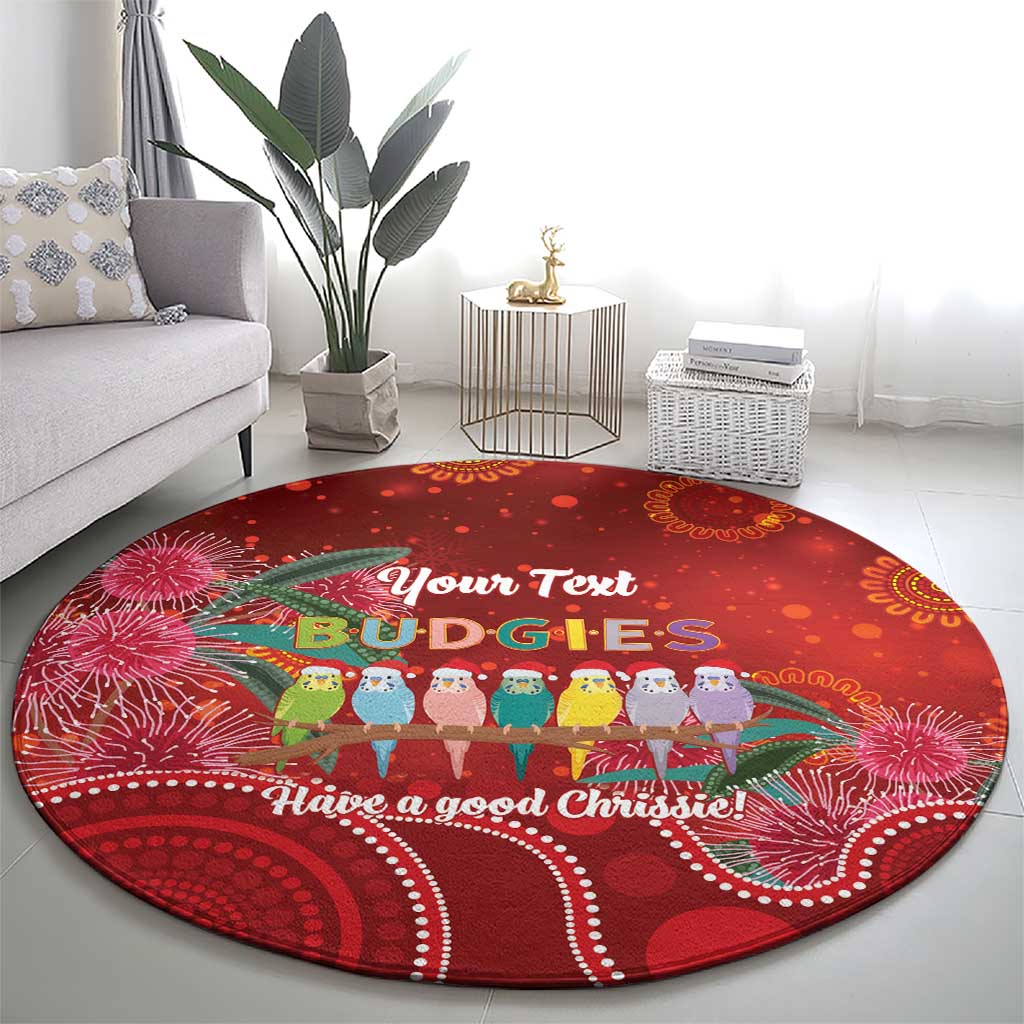 Australia Budgerigar Christmas Personalised Round Carpet Budgies Hakea Have A Good Chrissie - Aussie Hoodie