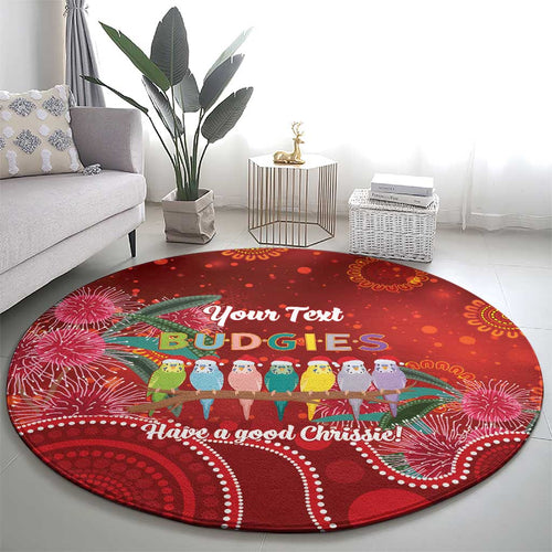 Australia Budgerigar Christmas Personalised Round Carpet Budgies Hakea Have A Good Chrissie - Aussie Hoodie
