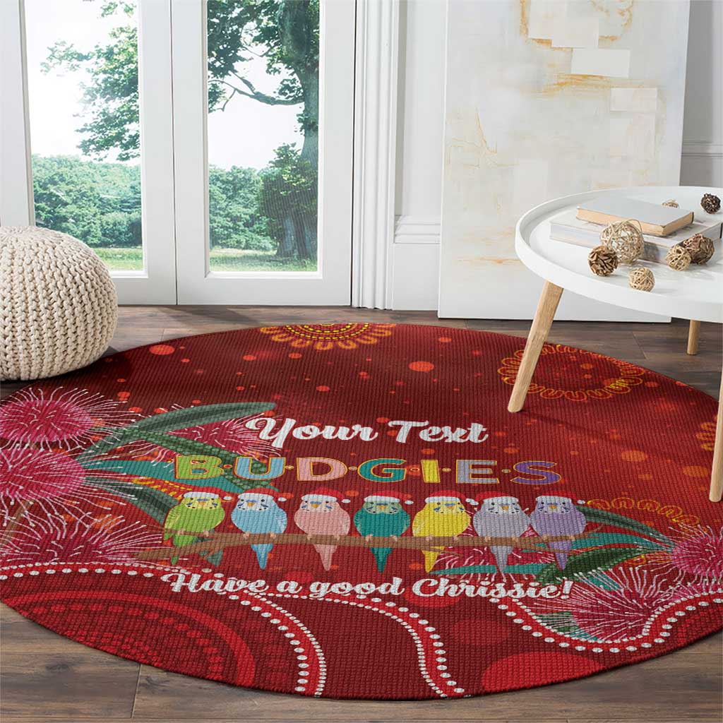 Australia Budgerigar Christmas Personalised Round Carpet Budgies Hakea Have A Good Chrissie - Aussie Hoodie