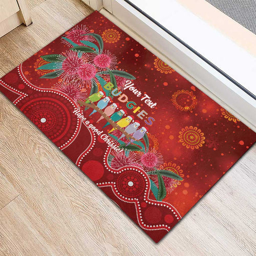 Australia Budgerigar Christmas Personalised Rubber Doormat Budgies Hakea Have A Good Chrissie - Aussie Hoodie
